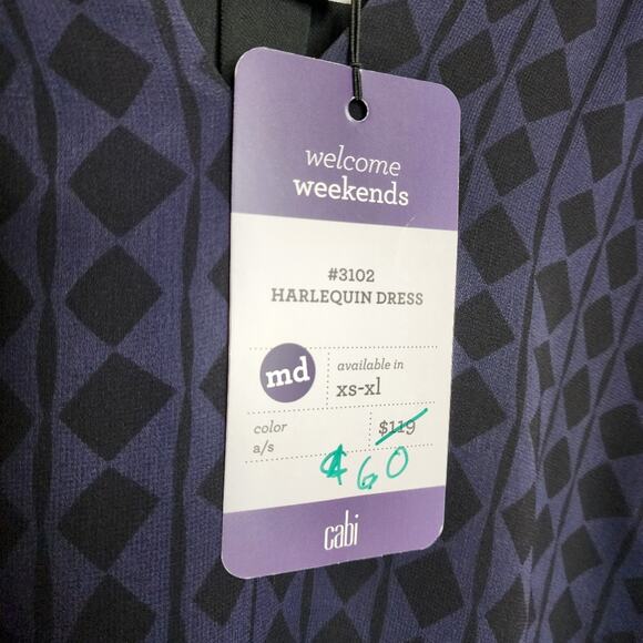Cabi Harlequin Dress Size Medium NWT - Picture 6 of 14